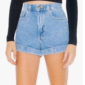American Apparel High Waist Denim Shorts